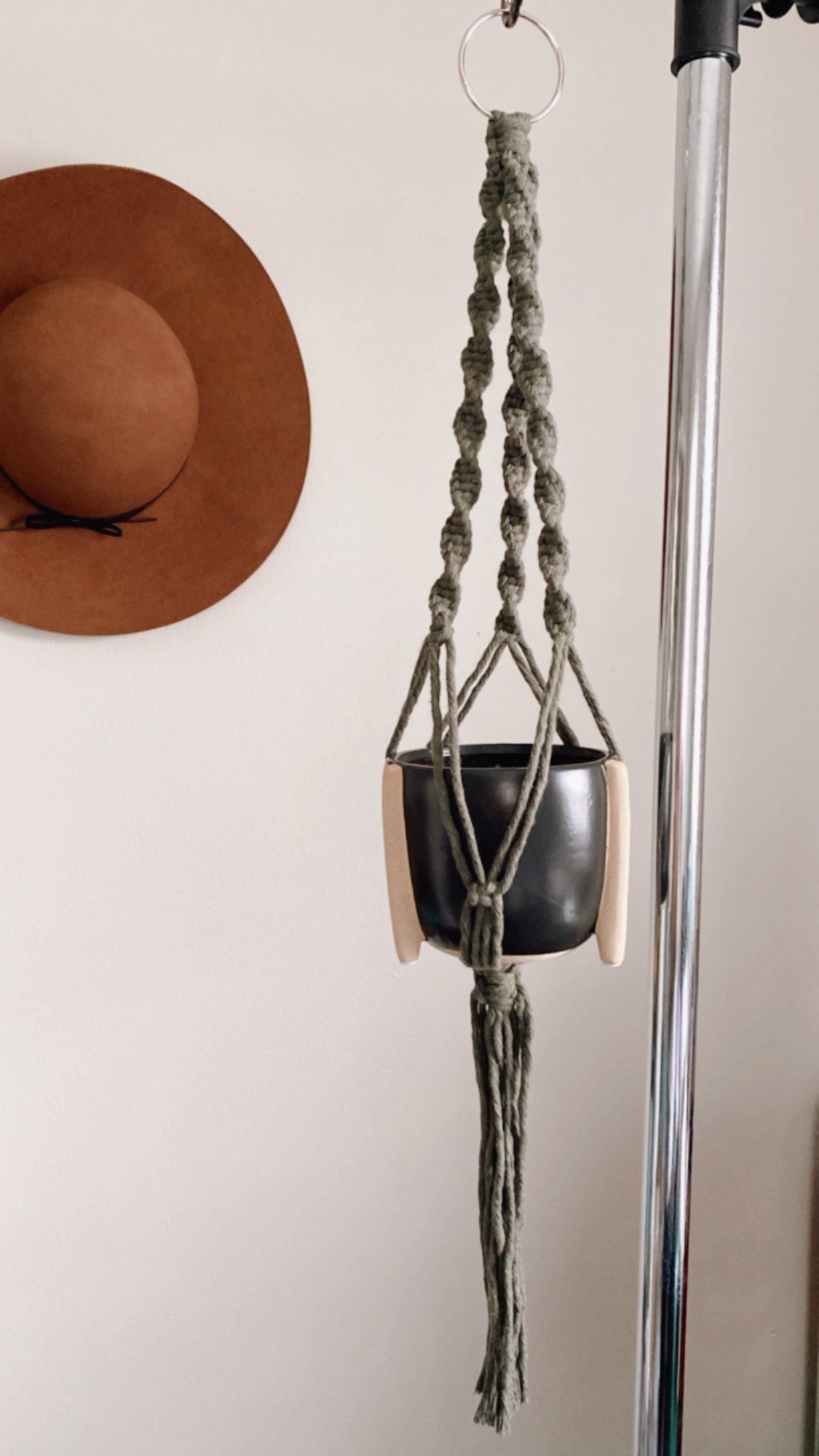 black macrame plant hanger Macrame Plant Hanger – The Cutting Cottage LLC