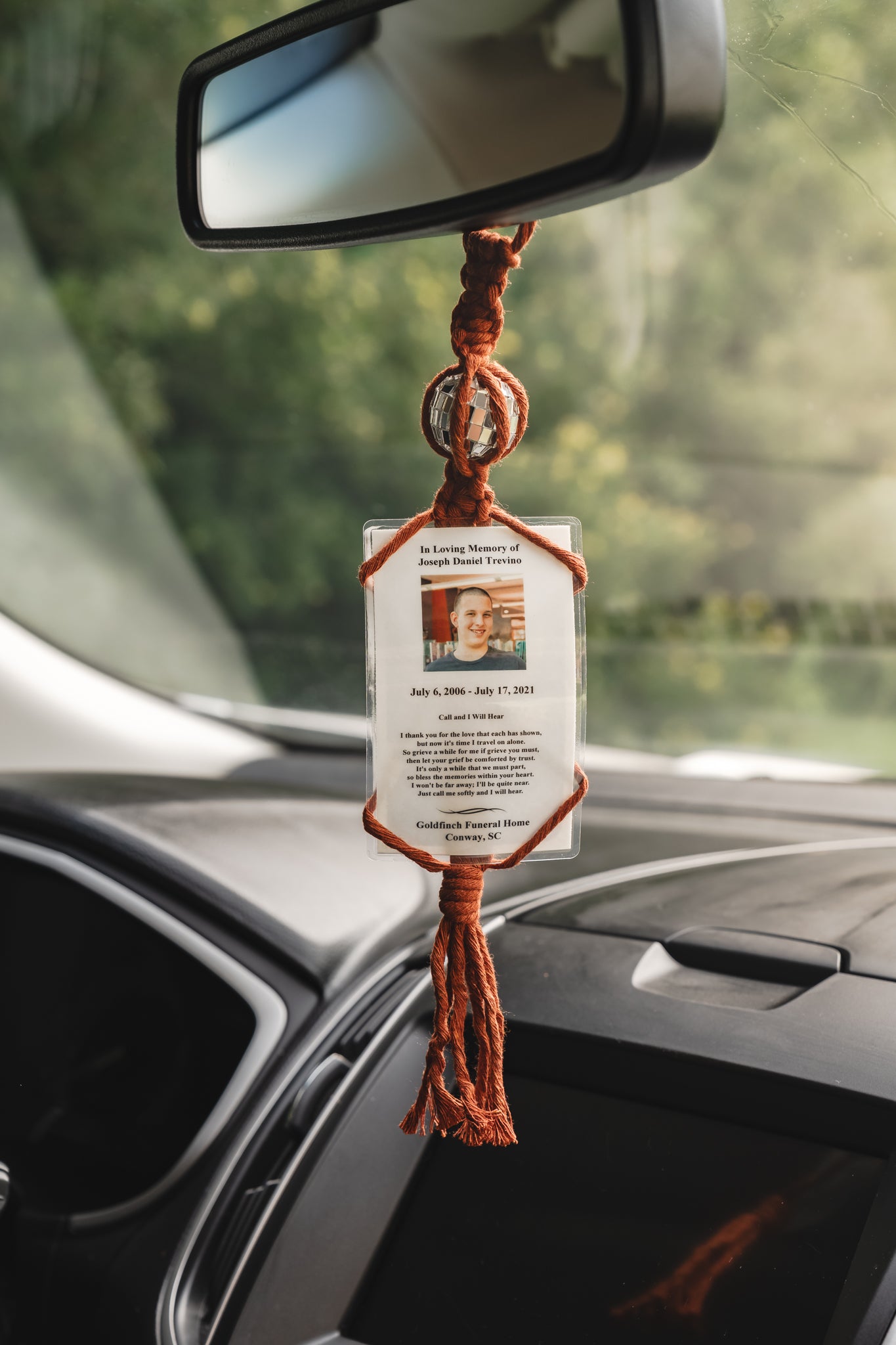 Disco Memorial Hanger | Memorial Gift | Memory Keepsake | Disco Ball Car Charm
