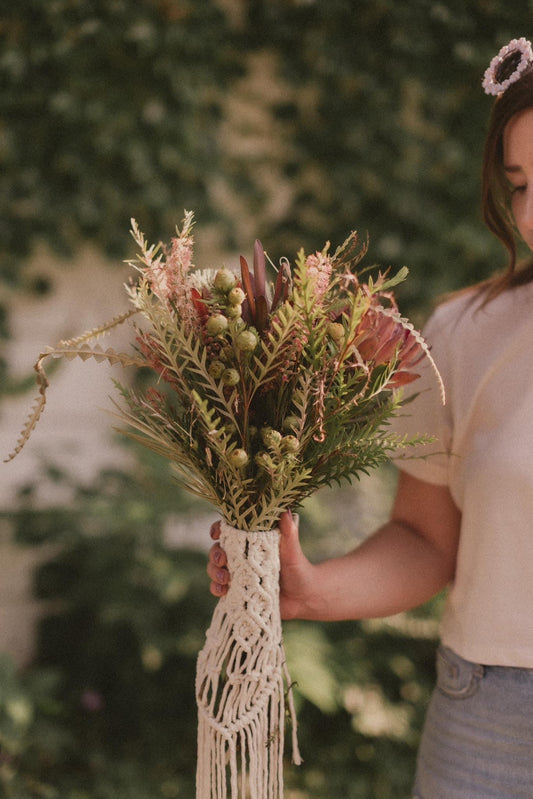 Macrame Bridal Bouquet Wrap