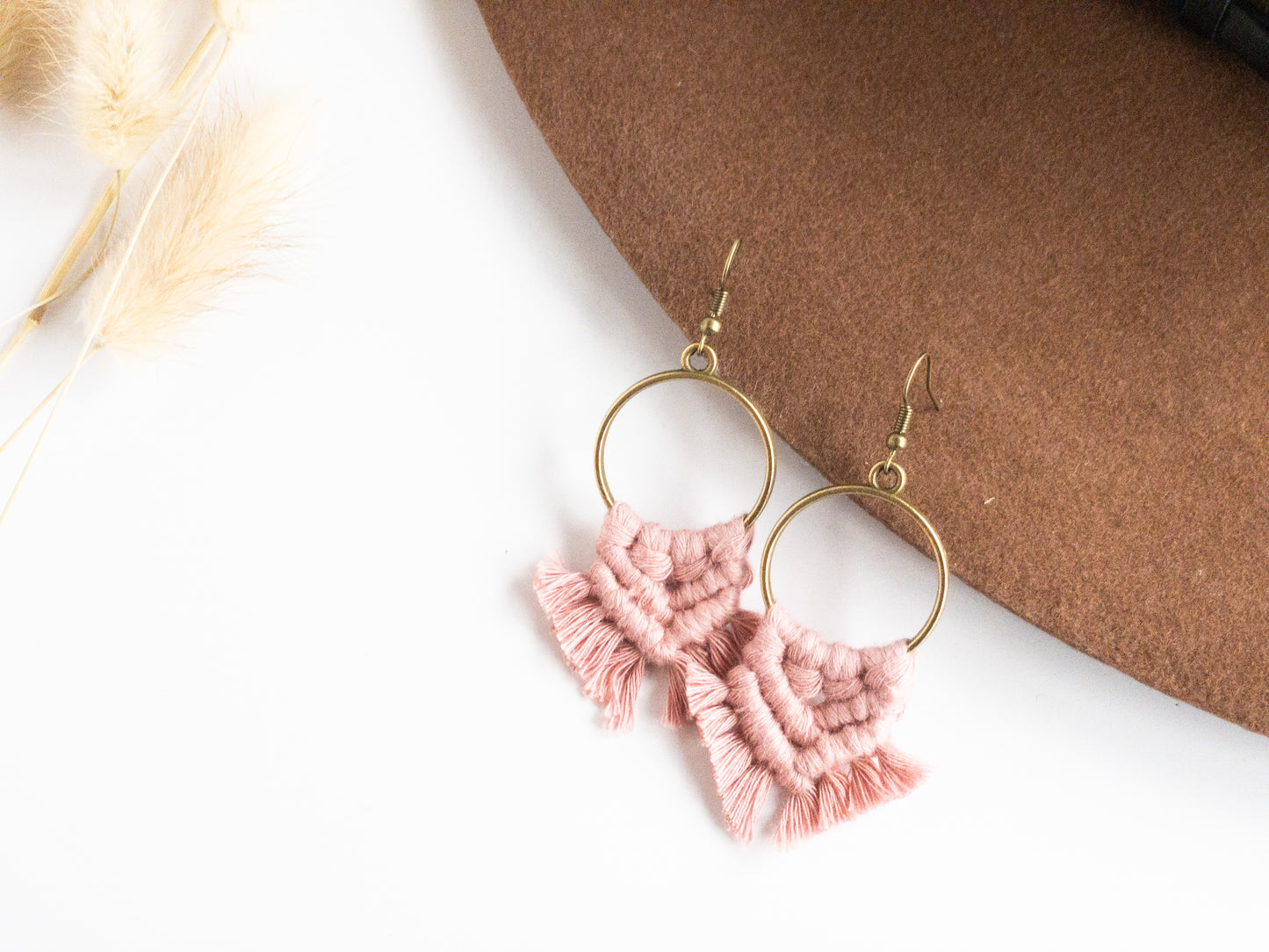 Macrame Fringe Earrings