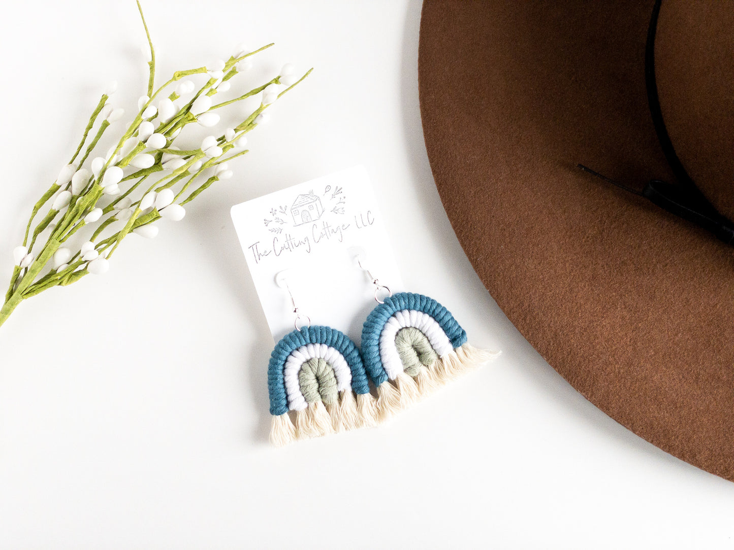 Macrame Rainbow Earrings