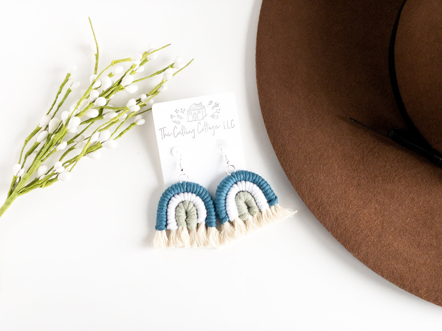 Macrame Rainbow Earrings