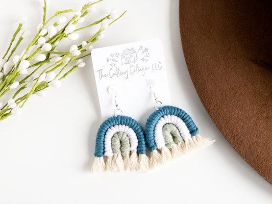 Macrame Rainbow Earrings