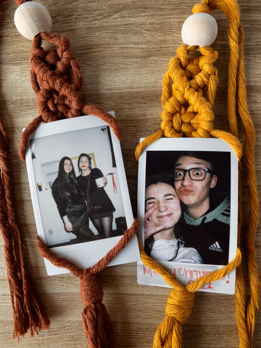 Macrame Polaroid Car Hanger