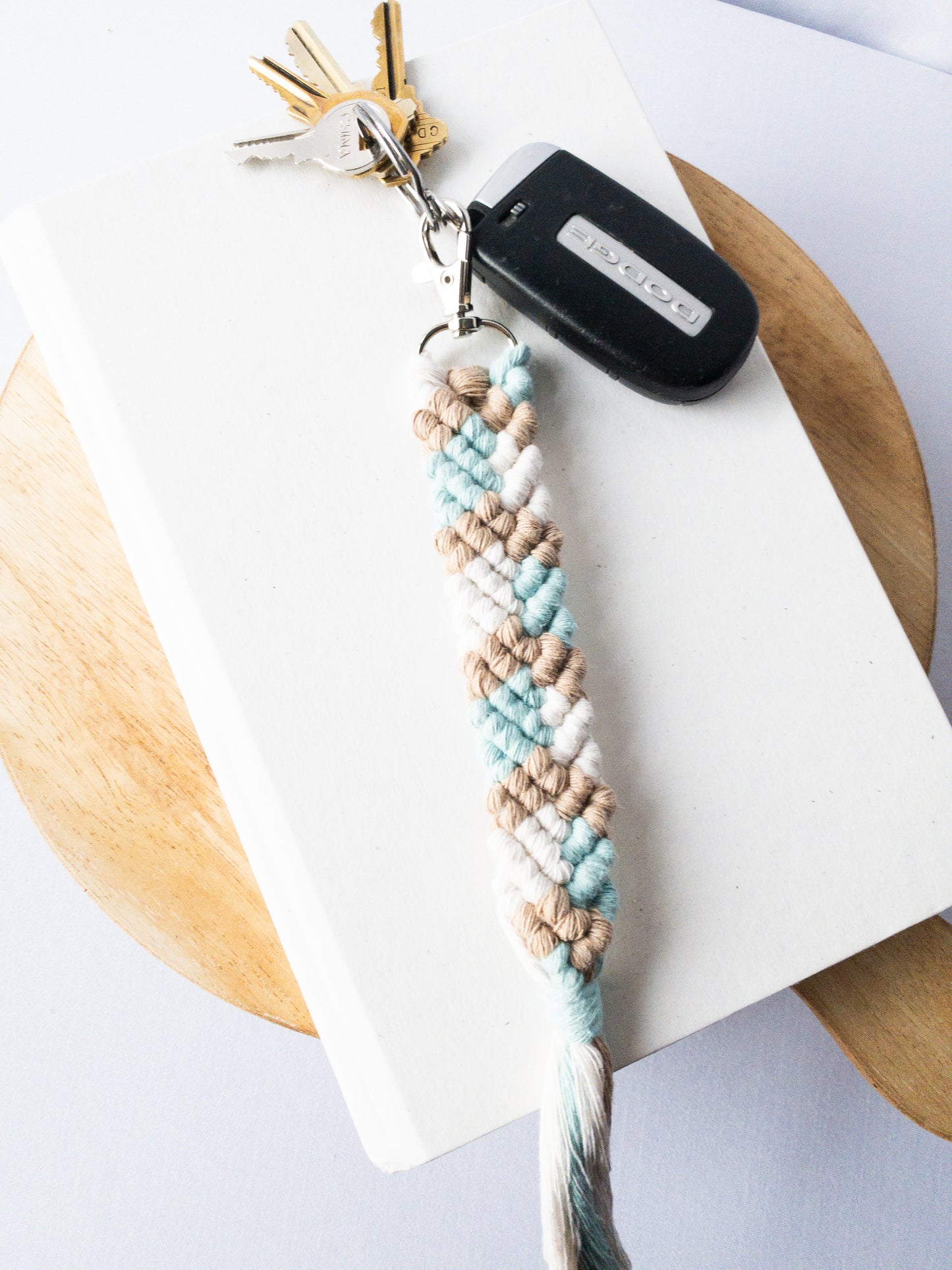 Multicolored Macrame Keychain