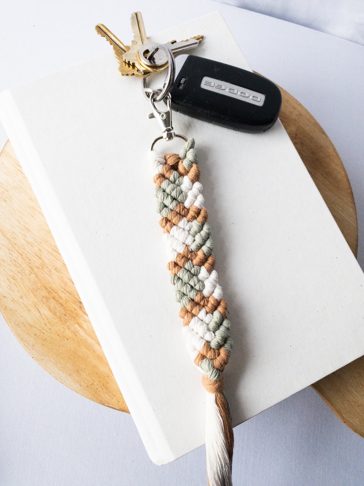 Multicolored Macrame Keychain