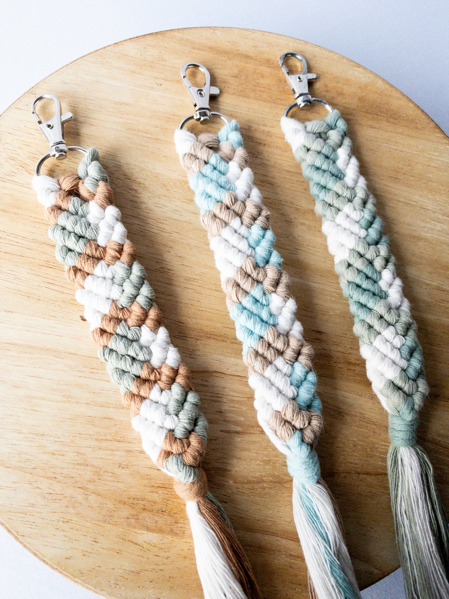 Multicolored Macrame Keychain