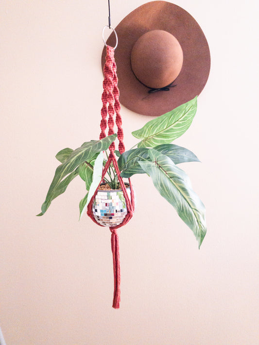 Macrame Disco Plant Hanger