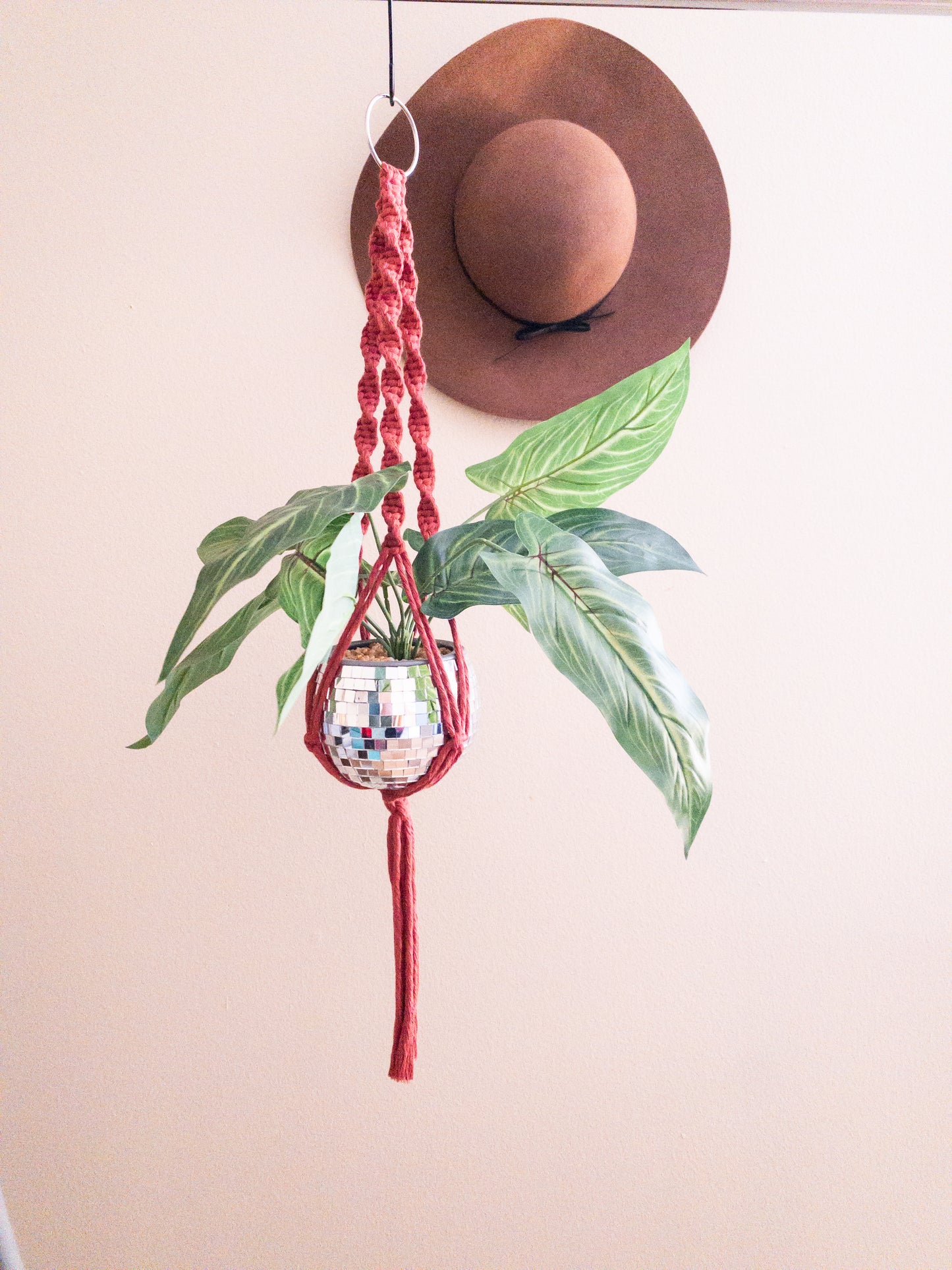 Macrame Disco Plant Hanger