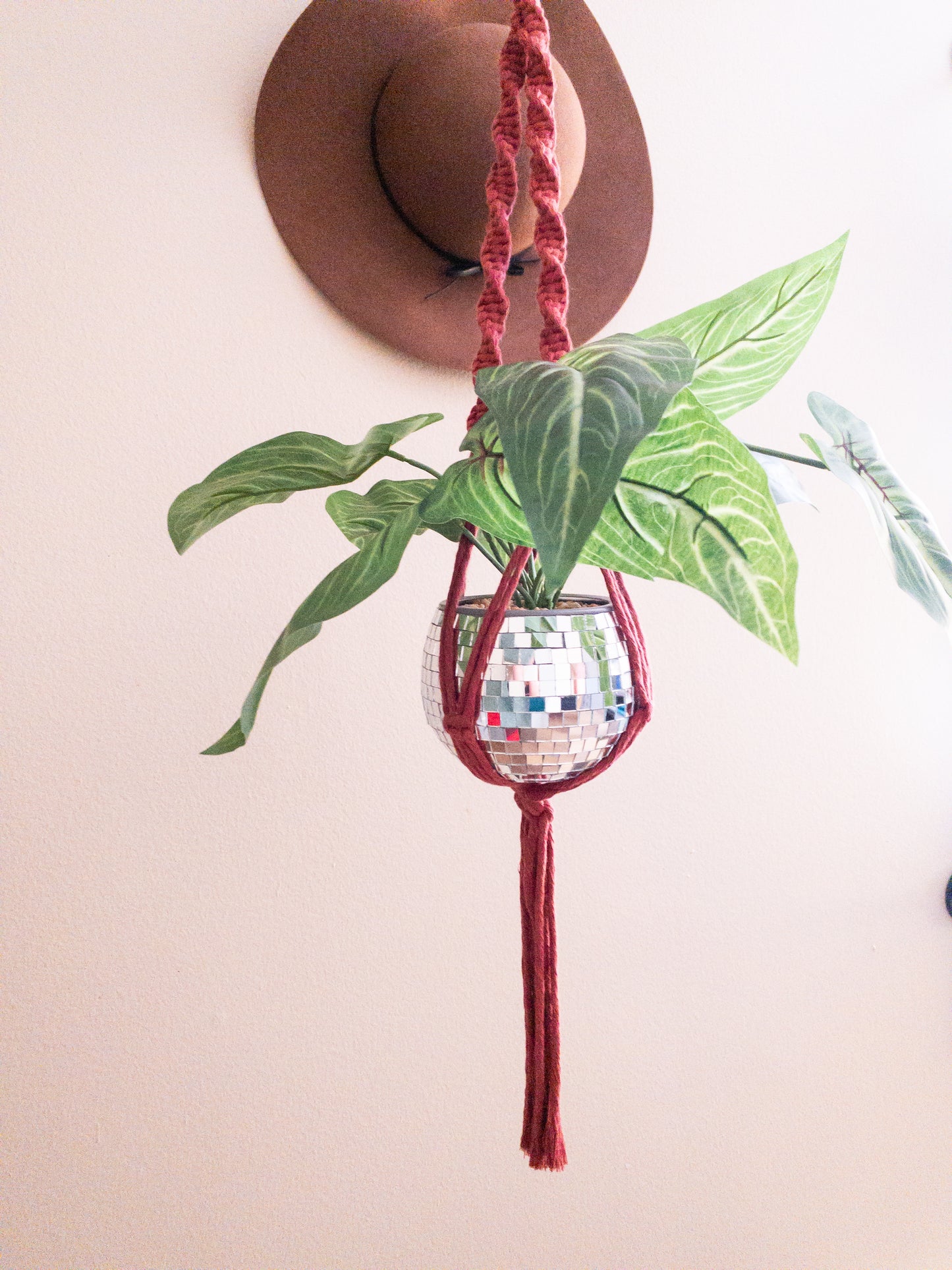 Macrame Disco Plant Hanger