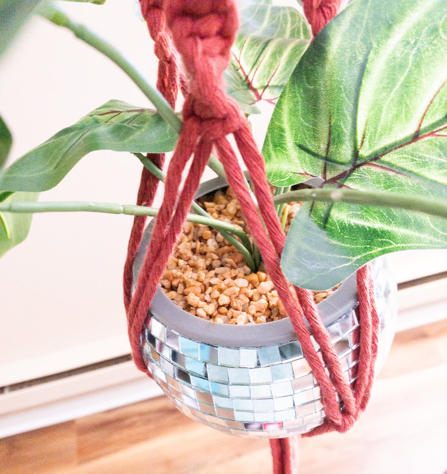 Macrame Disco Plant Hanger