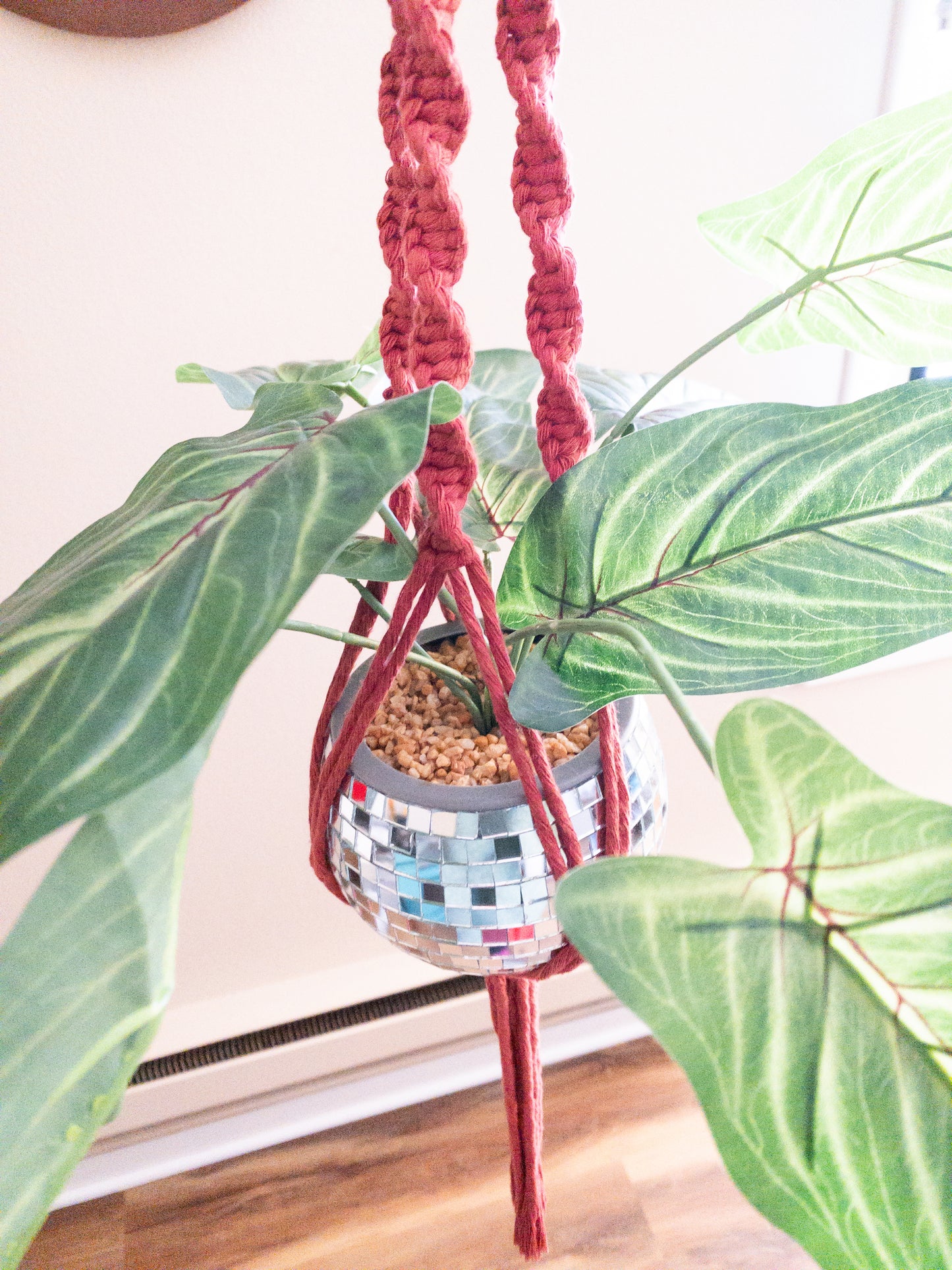 Macrame Disco Plant Hanger