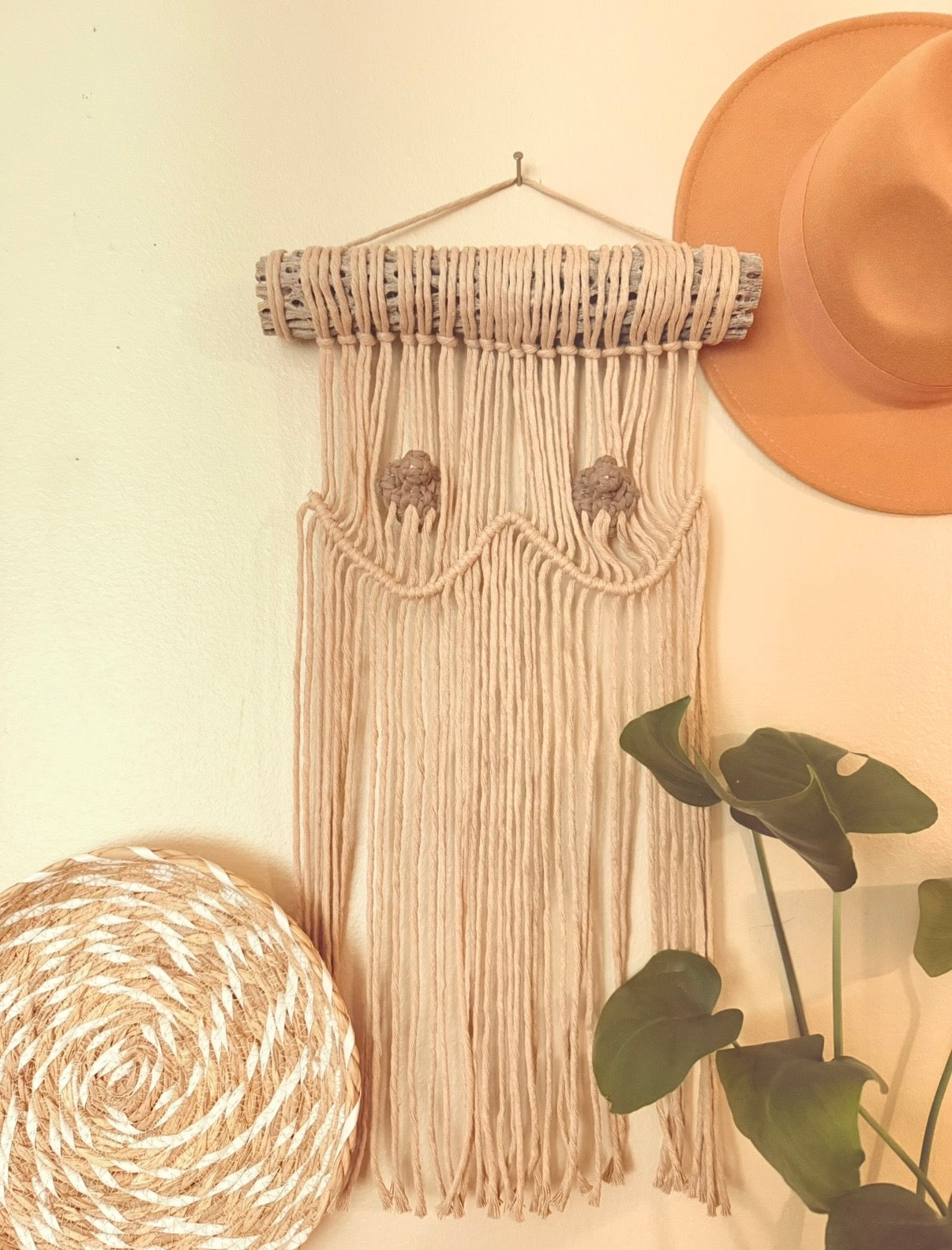 Custom Order for Chelsea | Macrame Boobs | Feminist Art | Female Empowerment | Macrame Wall Hanging | Breast Cancer Survivor Gift | Lactation Consultant Gift