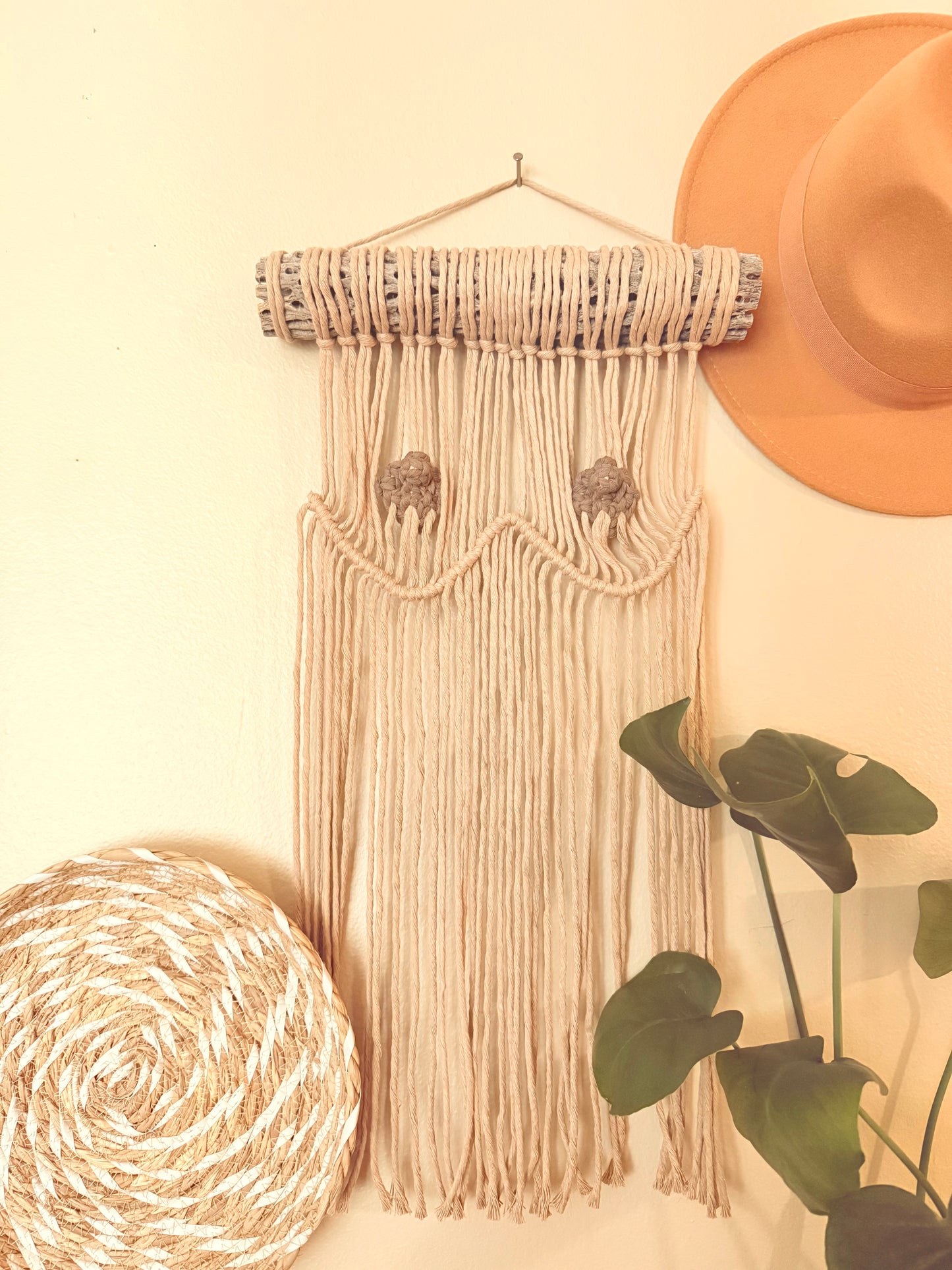 Custom Order for Chelsea | Macrame Boobs | Feminist Art | Female Empowerment | Macrame Wall Hanging | Breast Cancer Survivor Gift | Lactation Consultant Gift