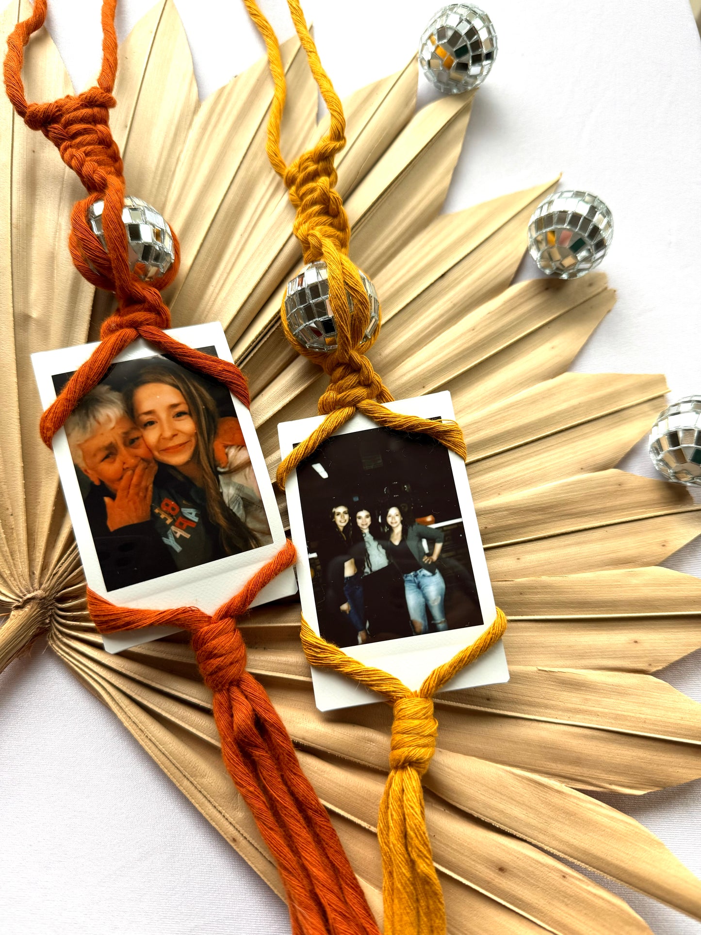 Disco Macrame Polaroid Hanger