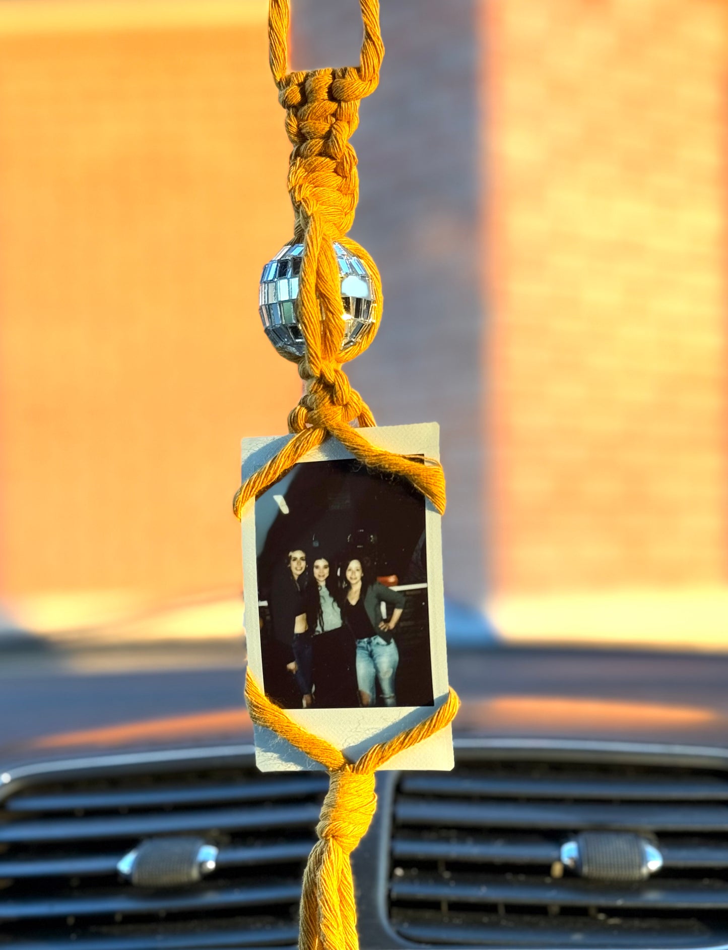 Disco Macrame Polaroid Hanger