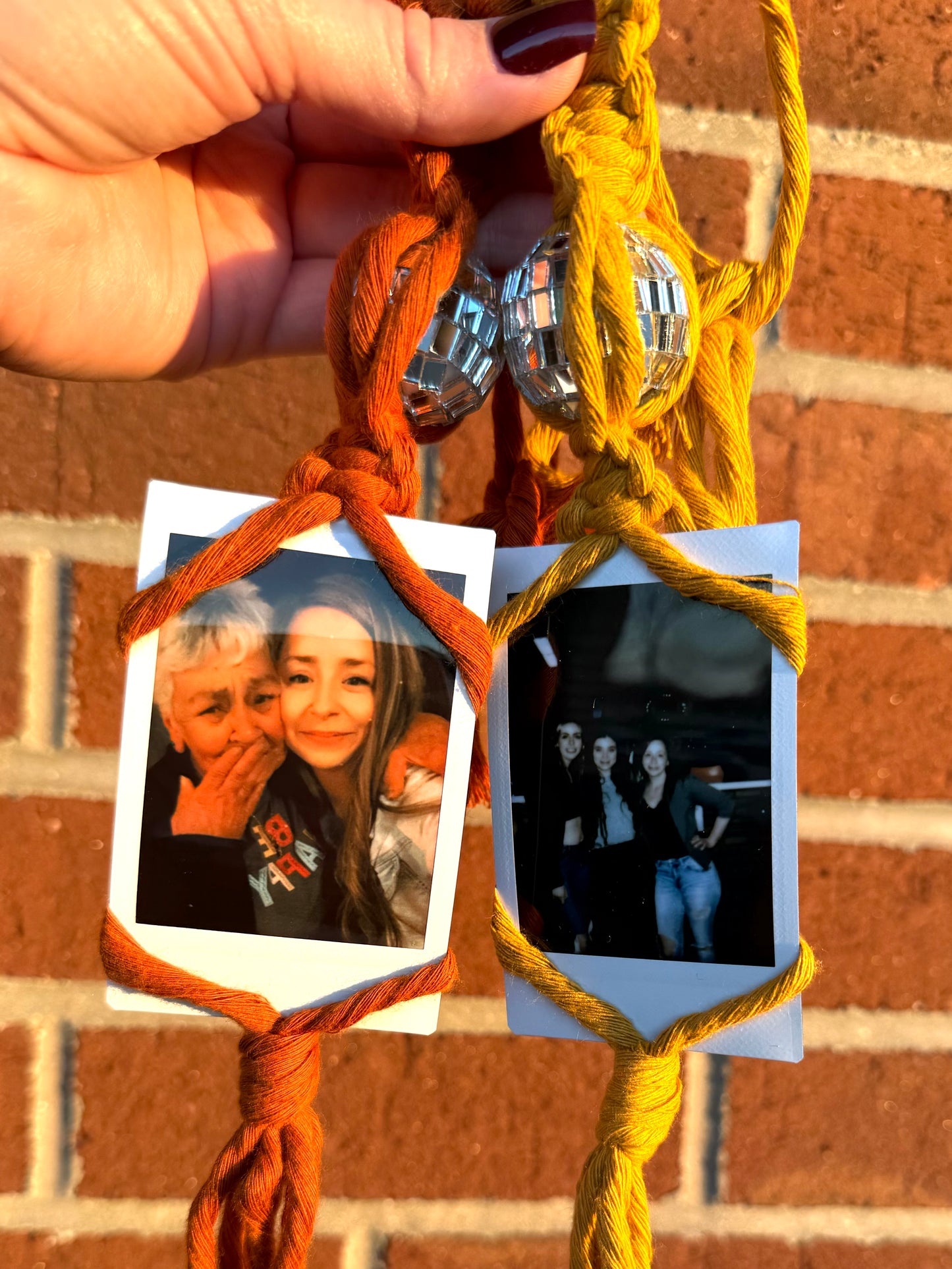 Disco Macrame Polaroid Hanger