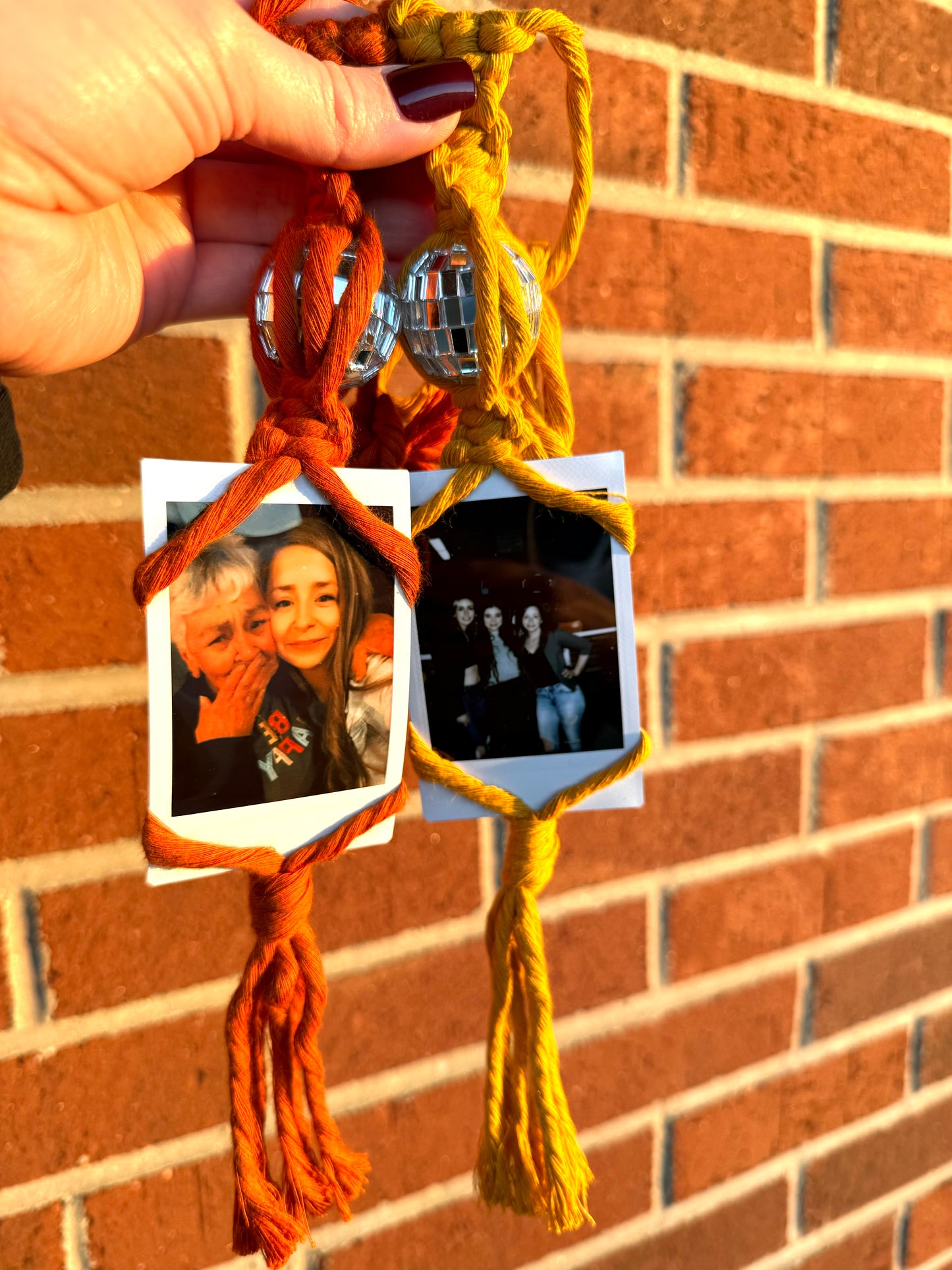 Disco Macrame Polaroid Hanger