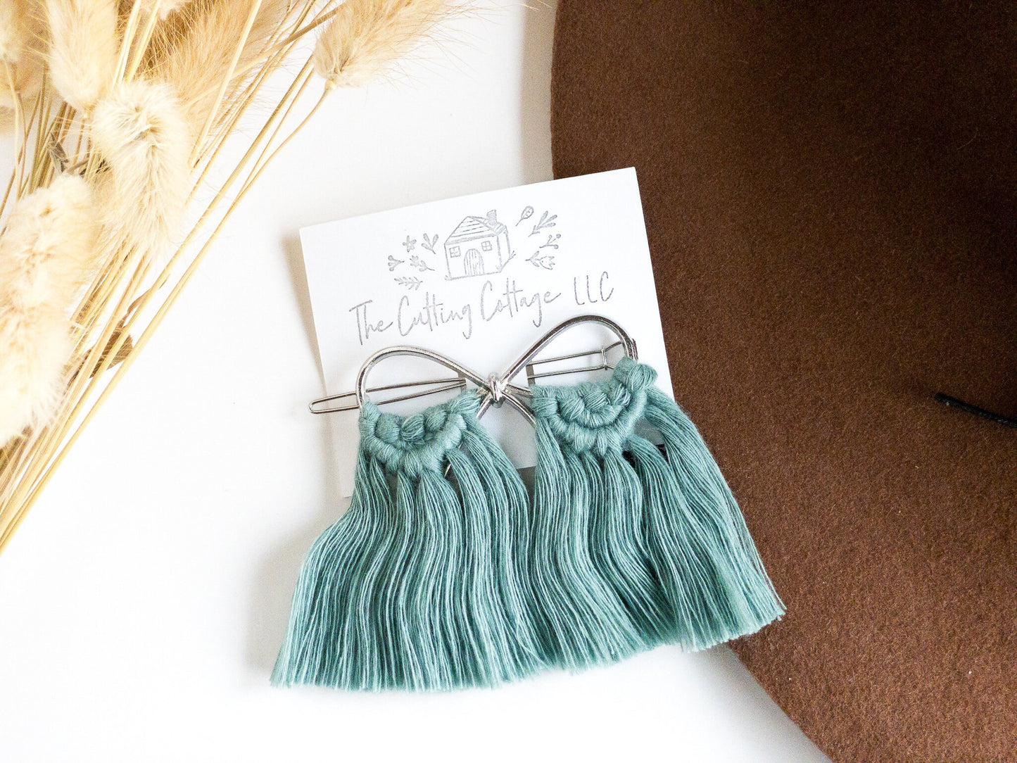 Macrame Bow Hair Clip