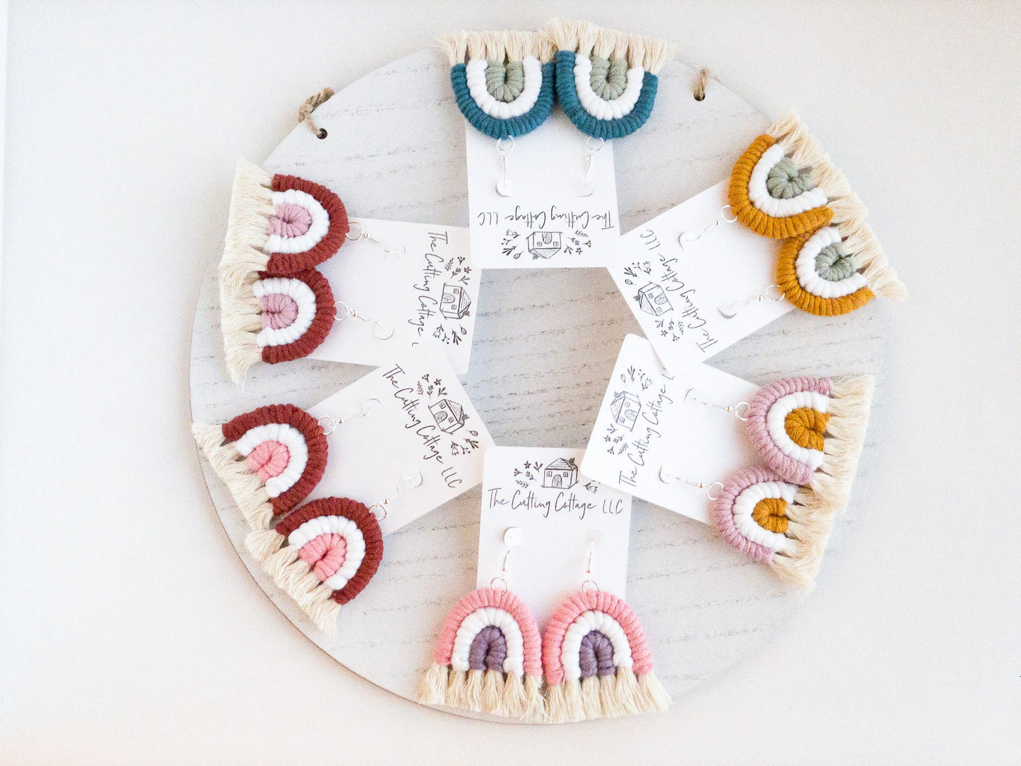 Macrame Rainbow Earrings